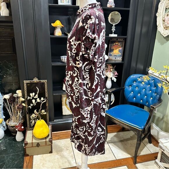 ELOQUII Paisley Long Sleeve Stretch Jersey Dress Size 18 - Picture 8 of 16